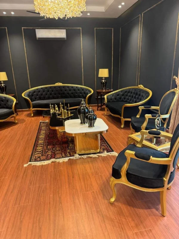 Royal black victorian Sofa set[DRS-10]