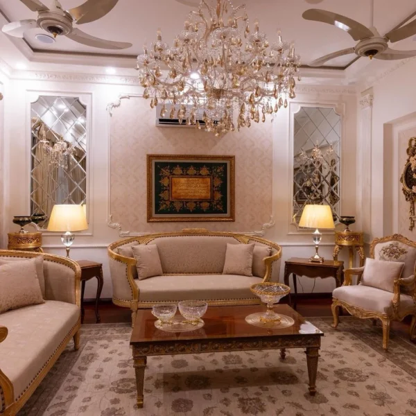 Golden Scroll Sofa Set[DRS-06] - Image 4